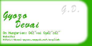 gyozo devai business card